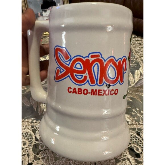 SENOR FROG'S LARGE CERAMIC MUG COFFEE CUP CABO MEXICO - Picture 3 of 12